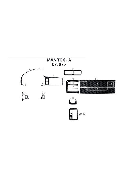 Marscockpitdesign Man Tgx-Console-Torpedo Overlay 2007 22 Pieces