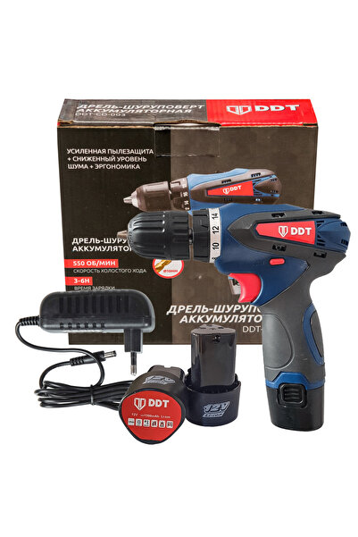 DDT Masina de gaurit cu 2 x acumulator DDT,12V, 10 mm