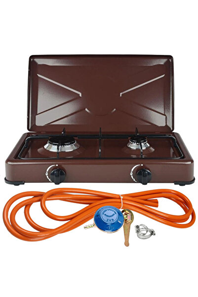 MXM Aragaz maro, 2 arzătoare + kit GPL reglabil RH-10 + tub flexibil 2M + 2 cleme