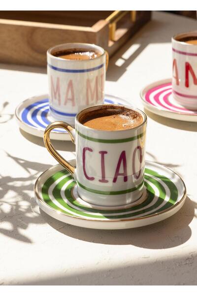 The Mia La Dolce Vita Türk Kahvesi Fincan Takımı 6 Kişilik