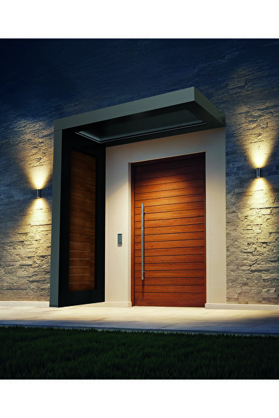 KORRAIN VIELA WOOD- AHŞAP DETAYLI ALÜMİNYUM KAPI ÜSTÜ SUNDURMA- 160 CM- SOL