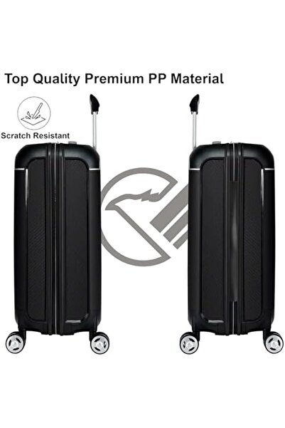 eminent Premium quality Luggage Suitcase On Wheels For Unisex | 3 Years Warranty | Black
