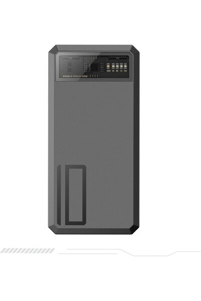 MEGACOM 10000mAh 20W Quick Charging Power Bank with 1 USB-C In/Out port and 2 USB-A Port, Transparen