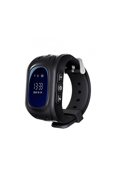 Doty Ceas Smart Tracker pentru copii, Q50 cu functie telefon, localizare GPS, pedometru, negru