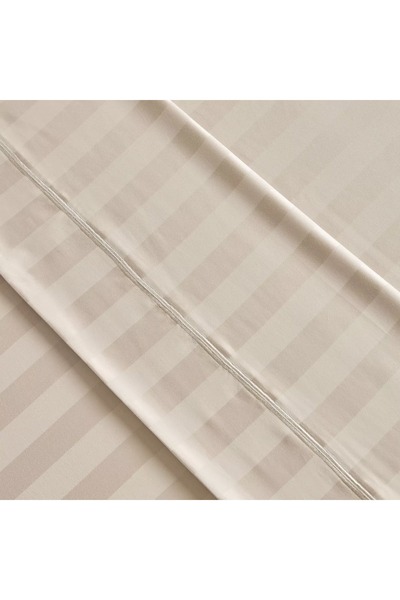 Home Centre Satin Stripe Pima Cotton Sateen 525 Thread Count Super King Flat Sheet - 260x270 cm