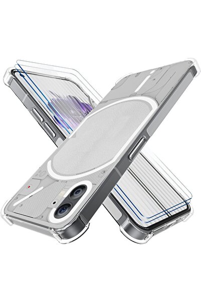 Generic Case Compatible for Nothing Phone 1 with 2 Pack Tempered Glass Screen Protector