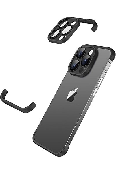 Generic حافظة متوافقة مع iPhone 15 Pro Max حافظة بتصميم بدون حواف لحماية عدسة الكاميرا رفيعة وخفيفة الوزن