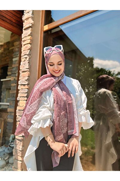 MODA Vela Pattern Soft Shawl - Dusty Rose