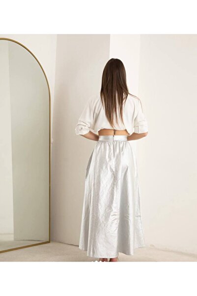 Fiori Ασημί φούστα με ιδιαίτερο σχέδιο