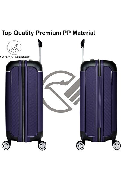 eminent Hard Shell 3-Piece Suitcase Luggage Sets for Unisex – B0002 | Ultra Lightweight Polypropyl