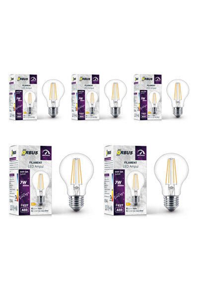 ORBUS 7W E27 Filament LED Ampul - Dim Edilebilir – DF60