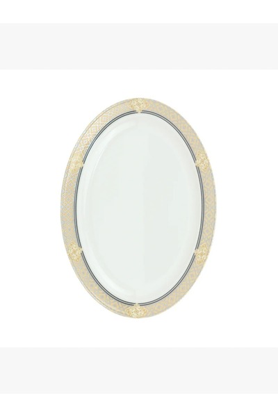 rexa Melamine oval plate with luxurious engravings - 68124