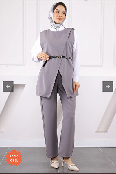 İmaj Tesettür ikili takım blazer model