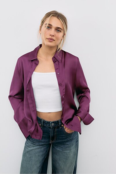 Stradivarius Basic satin shirt