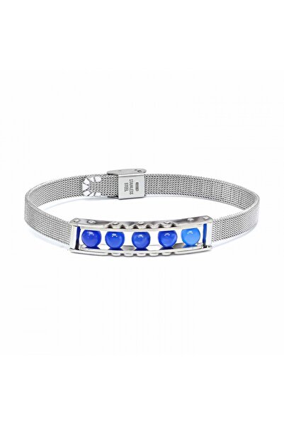 Generic Brand Natural Stone and Stainless Steel Bracelet