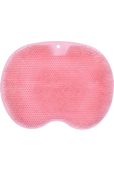 ADORN Silicone Bath Brush with 2 Suction Cups Foot Massage Pad Back Scrubber Body Wash Washcloth