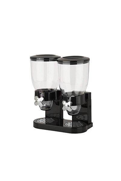 Doty DoubleBreak Dual Cereal Dispenser, 2 Compartments, 500g, Black,