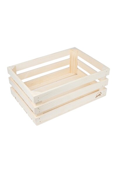 PLAYER COM Ladă din lemn brut de conifere 35x25x14 cm Dragobete