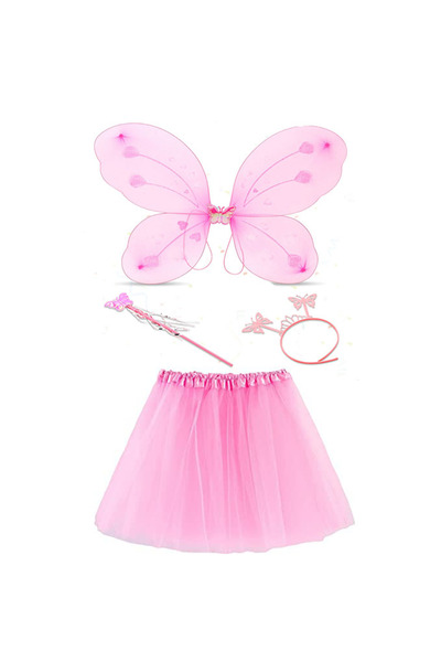 NW NessiWorld زي الفراشة الوردية المسحوقة من Nessiworld - مجموعة إكسسوارات أز...