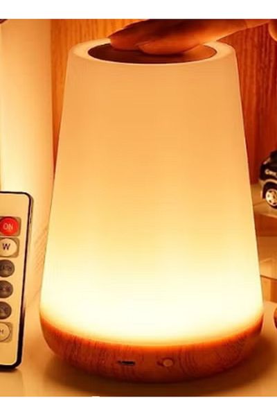 Taimi Touch Lamp Night Light with Sensor Remote Control Lamps-5 Level Dimmable,7 Color Changing RGB