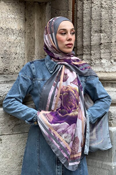 YEDİLALE شال من الخيزران بنمط مختلط