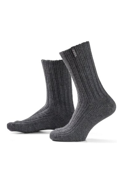OEM Men's wool socks, urban style, silver gray color, medium length, size 42-46