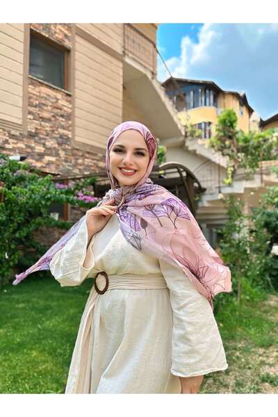 MODA Mk Alicia Pattern Moon Shawl - Pink Purple