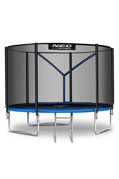 DacEnergy Trambulina de gradina, cu plasa de exterior, scara metalica, 2 trep...