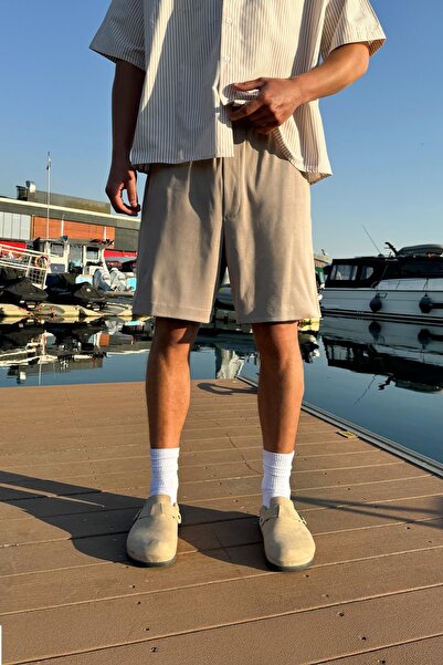 Flaw Wear Bermuda Waist Elastic Basic Shorts