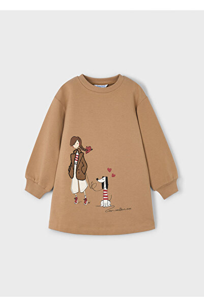 MAYORAL 4919 CAMEL KIZ ÇOCUK ELBİSE