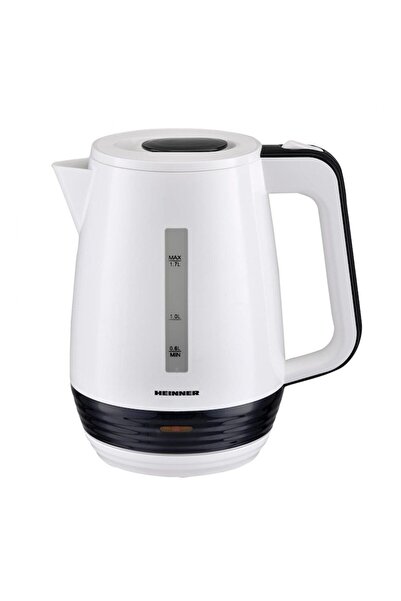Heinner HEK-17WH Electric Kettle, 1.7 L, Stainless Steel Heating Element, Auto Shut-Off, Plastic, Bl