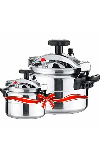 REFURA طقم مكون من قطعتين: قدر ضغط من الألومنيوم سعة 9 لتر و5 لتر | قدر ضغط ع...