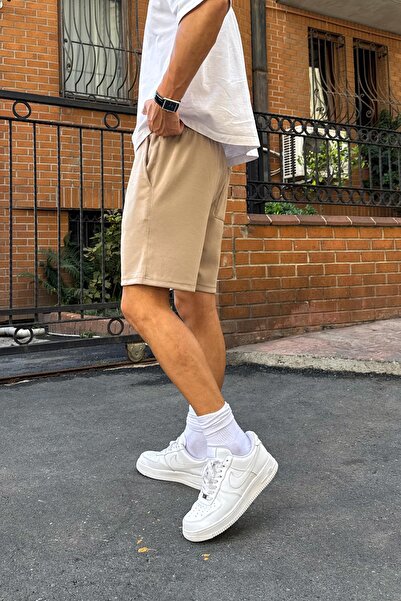 Flaw Wear Καφέ σορτς με ελαστική μέση