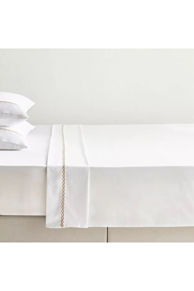 Home Centre Wave Egyptian Cotton Sateen 400 Thread Count Super King Flat Sheet - 260x270 cm
