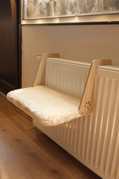 GOBYPET Plush Heating Honeycomb Radiator Bed Cat Wide Cat-Dog Heating Bed, Gift Mop