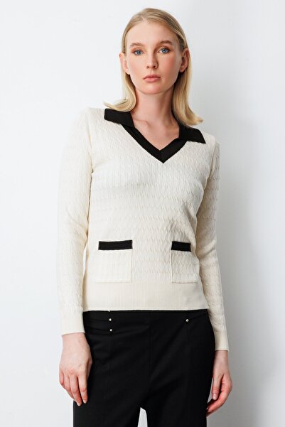 ON Pulover cu mânecă lungă cu detaliu de buzunar