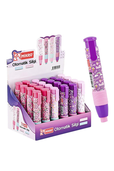 Mikro Otomatik Basmalı Versatil Silgi (Kız)