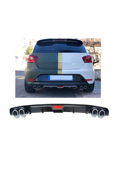 OTO H.İ.T. SEAT İBİZA UYUMLU BODY KİT DİFÜZÖR 4 ÇIKIŞ SİYAH YUVARLAK