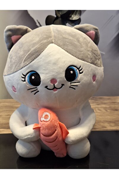 Selay Oyuncak BALIKÇI GRİ KEDİ 38cM