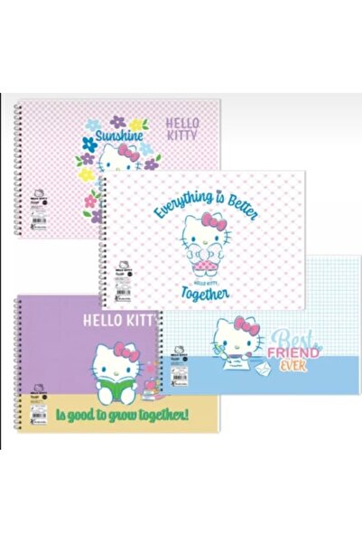 Genel Markalar Hello Kitty 25x35 cm Orta Boy Resim Defteri 4’lü – Çocuklar İç...