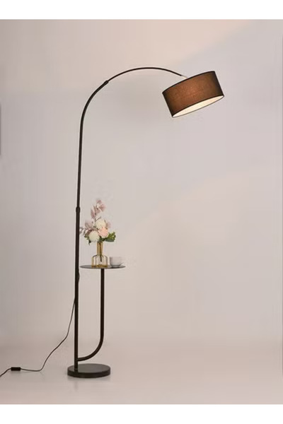 Taimi Pack of 2 Dimmable Vertical Floor Lamp With Warm Light Pure Marble Base with Coffee Table Tray