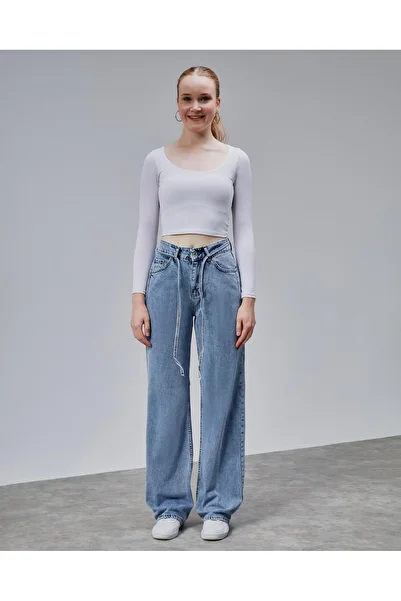 Butik Ip Detail Palazzo Pantalon