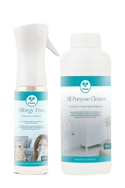 Pippet Toz Akarlarına Karşı İkili Ürün Seti Probiyotik Alerji Önleyici+ Probiyotik Yüzey Temizleyici