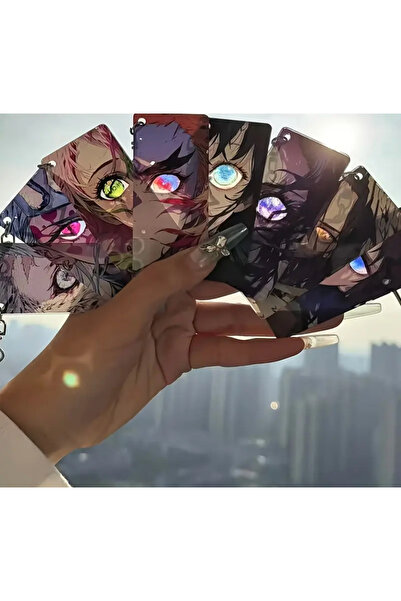 Innovate Store Demon Slayer Anime Anahtarlık Akrilik Şeffaf Aksesuar Rastgele...