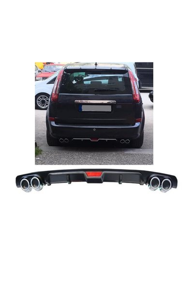 OTO H.İ.T. FORD C MAX UYUMLU BODY KİT DİFÜZÖR 4 ÇIKIŞ SİYAH YUVARLAK