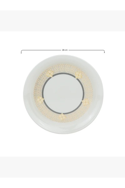 rexa Round melamine tray with luxurious engravings - 53464
