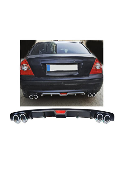 OTO H.İ.T. HYUNDAİ ELANTRA UYUMLU BODY KİT DİFÜZÖR 4 ÇIKIŞ SİYAH YUVARLAK