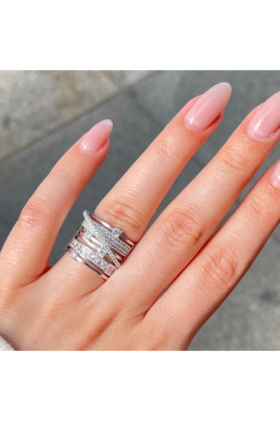 vogutima Kadın Gümüş Yüzük - Effective Diamond Paris Işıltısı • Işıklı Kutuda...