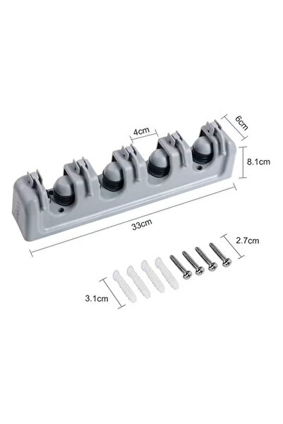 Primo Plus Wall Mounted Mop And Broom Holder Multicolour