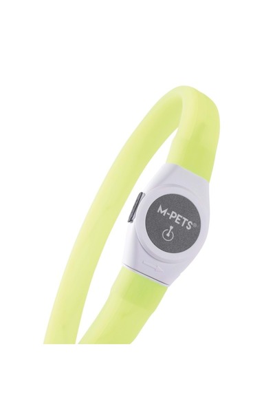 M-PETS Flash Led Neck Collar Green (m)